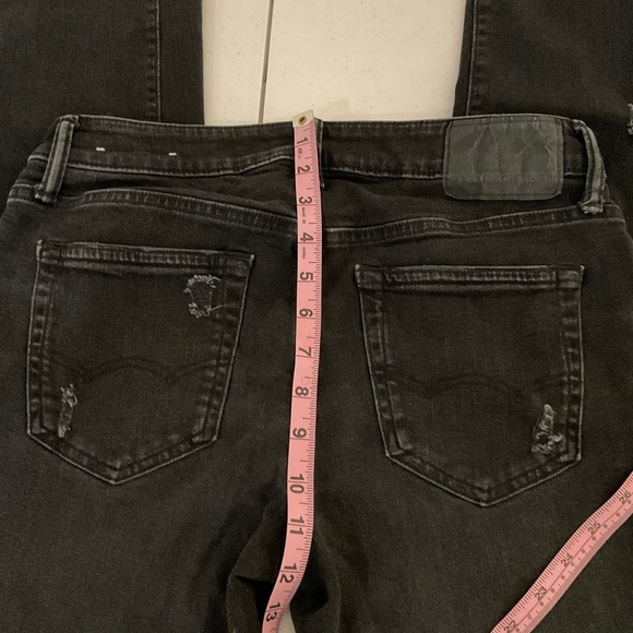 American Eagle Slim Fit Airflex+ Denim Jeans Distressed Black Men’s Size 30x32 - Picture 16 of 16